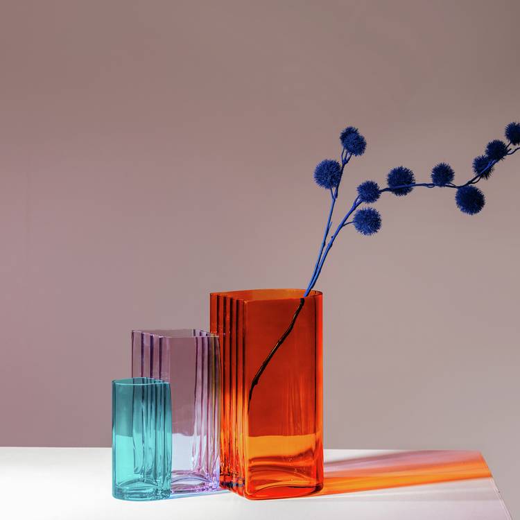 Habitat 60 Wiggle Glass Vase - Medium - Purple