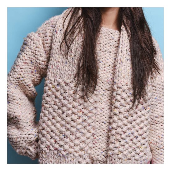 Knitcraft Oversized Moss Stitch Scarf Digital Pattern 0115