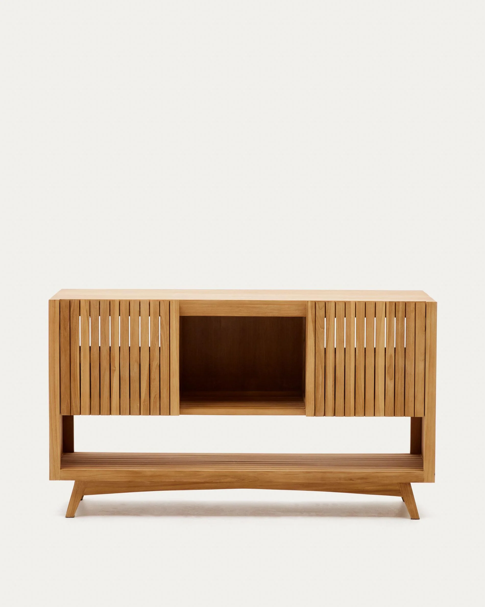 Kuveni bathroom furniture in solid teak wood with a natural finish,  140 x 50 cm