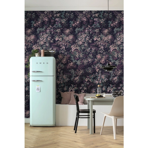 Vliestapete »Botanique Aubergine«, Breite 300 cm, seidenmatt