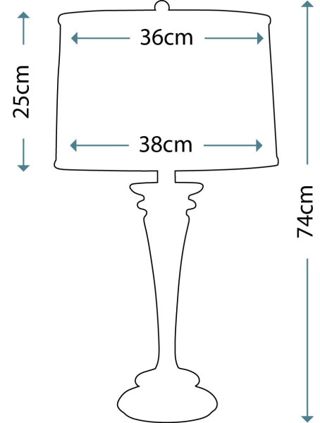 Lampa stołowapolerowany nikiel-biała Brooklyn 1xE27x60WStiffel