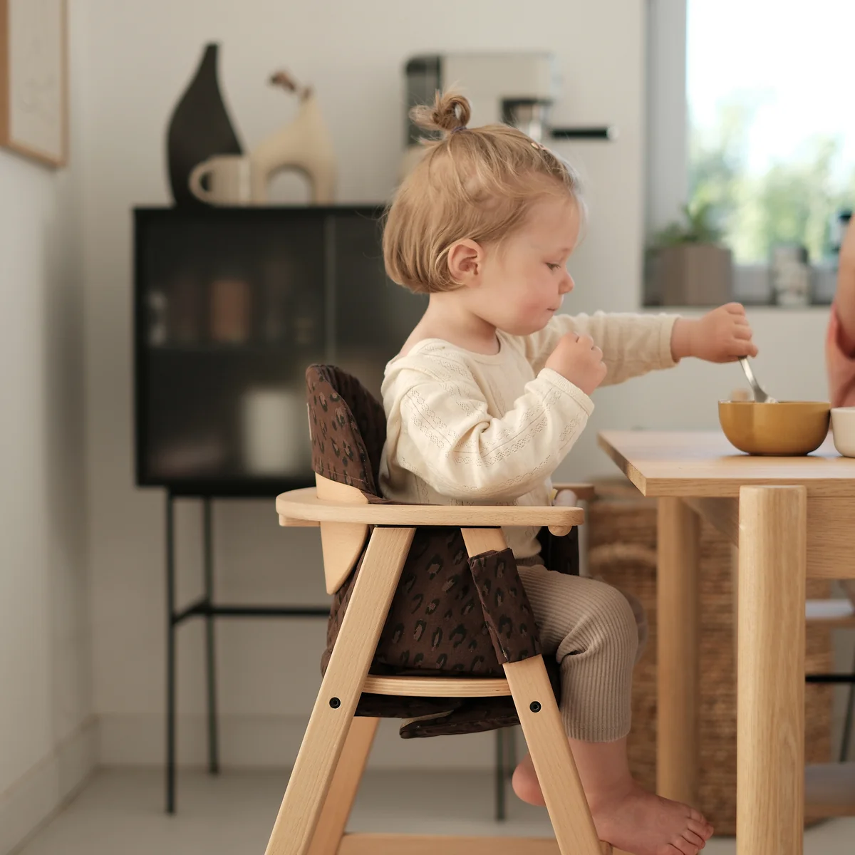 Nobodinoz - Kissen für Growing Green Kinderstuhl, sienna brown