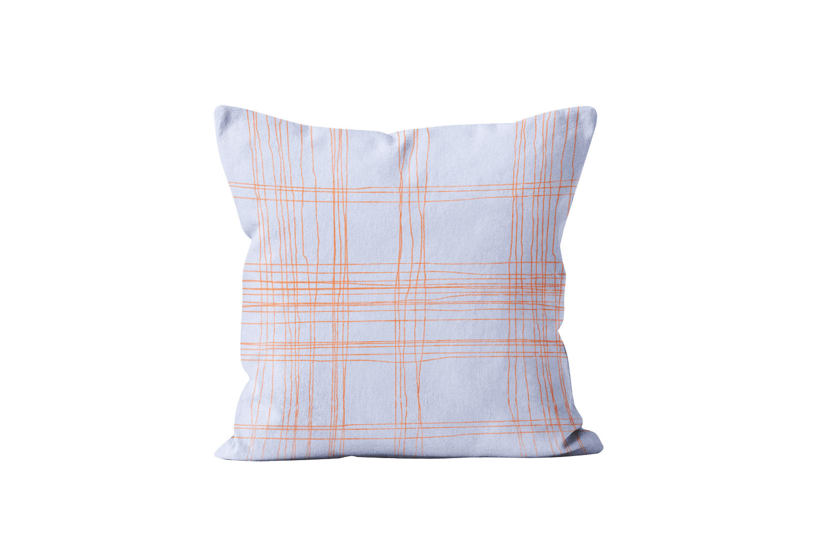 - Coussin tendance velours Bleu Orange 60x60cm