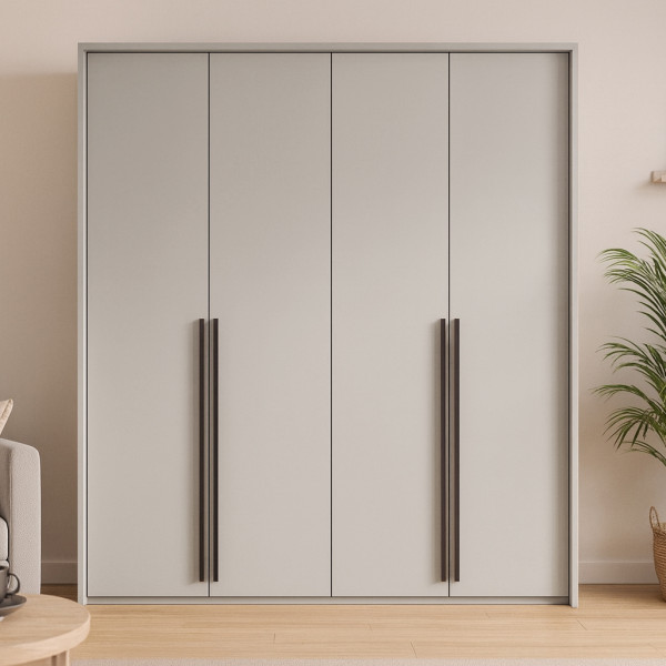 Szafa GIANA 210 cm 4-DrzwiowaBeż piaskowy– Szafa uchylna