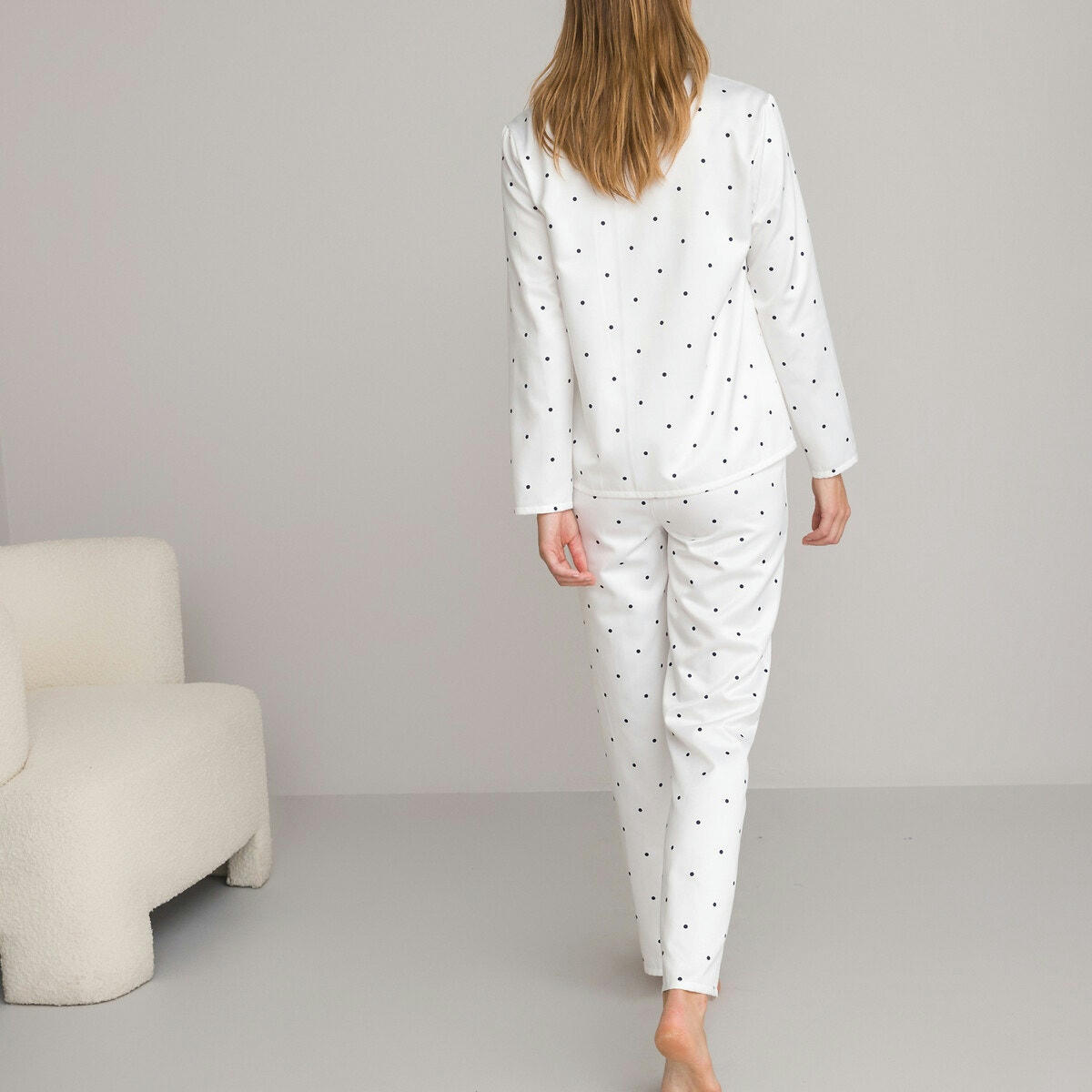 Pyjama style grand-père satin de coton