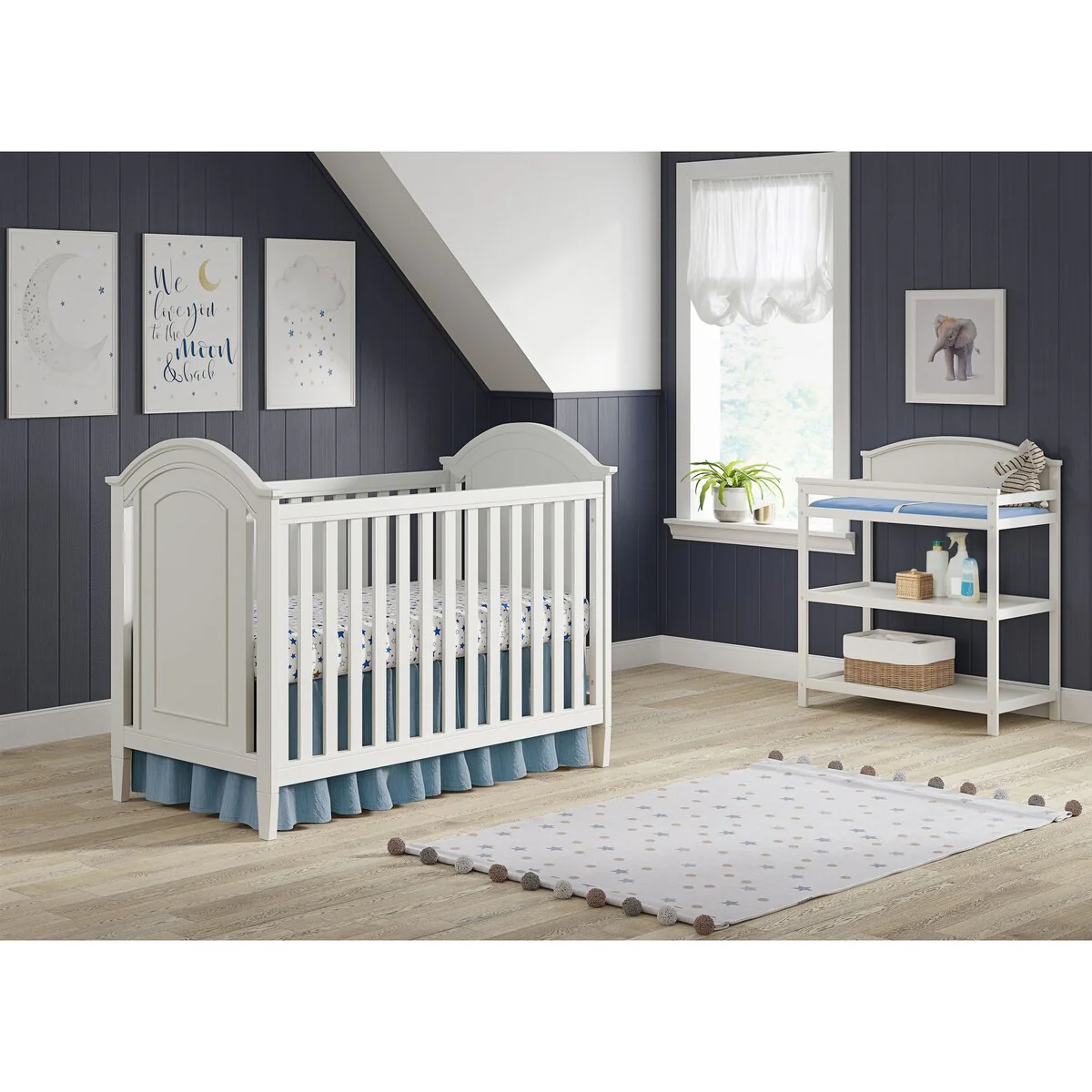 Graber Solid Wood Crib with Detailed Panel