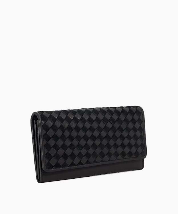 Konnor Black - Woven Leather Purse
