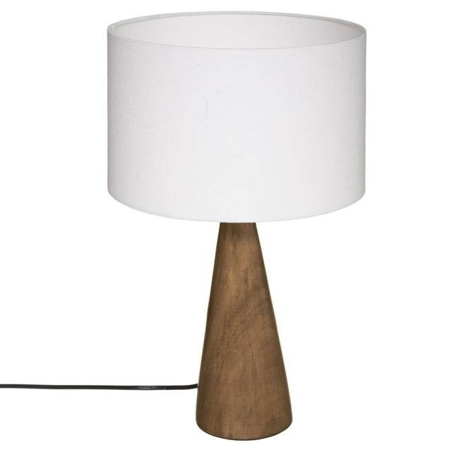 Lampa stołowa z drewna mango 28x46 cm Aina