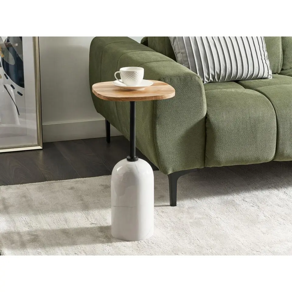 OASIS - Bijzettafel - Wit/Bruin - Hout