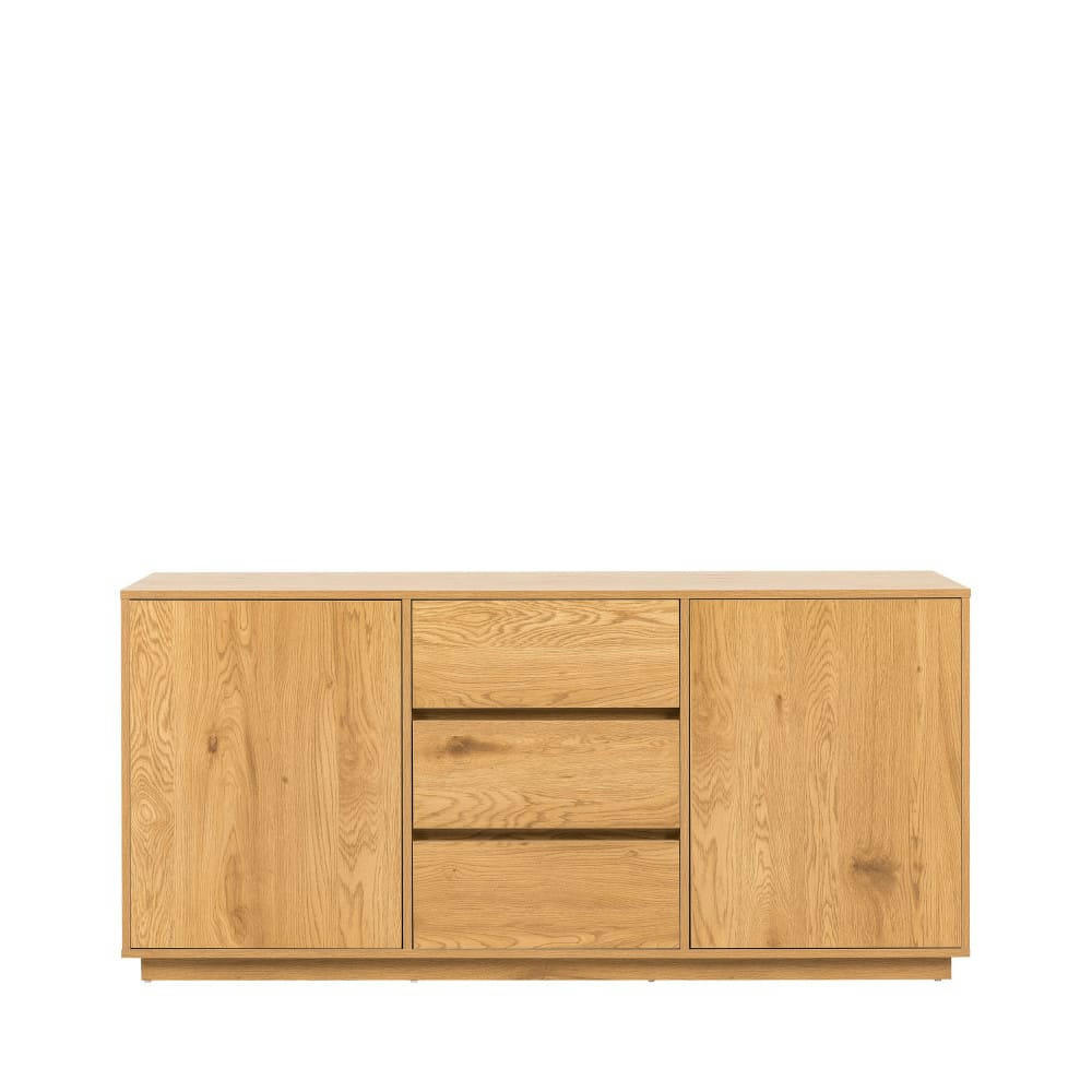 SINCE - Buffet 2 portes, 3 tiroirs en bois L180cm bois clair