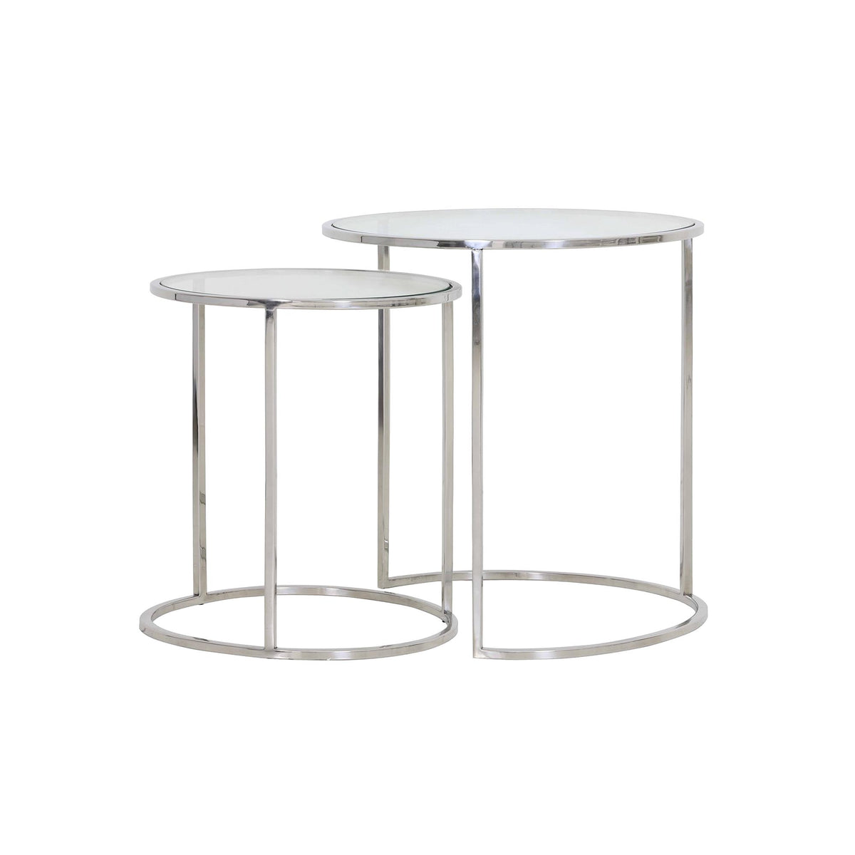 Light & Living bijzettafel DUARTE - zilver - Ø50cm