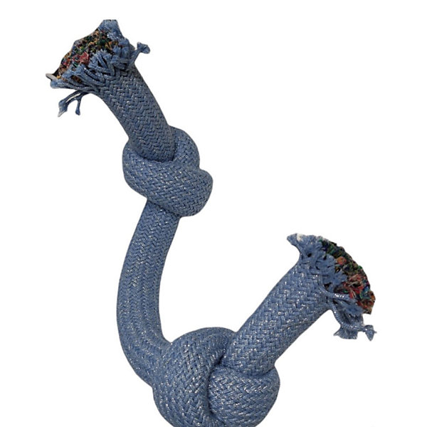 Corde COSMIC 2 nœuds, taille D 3 cm par 35 cm, jouet pour chien.