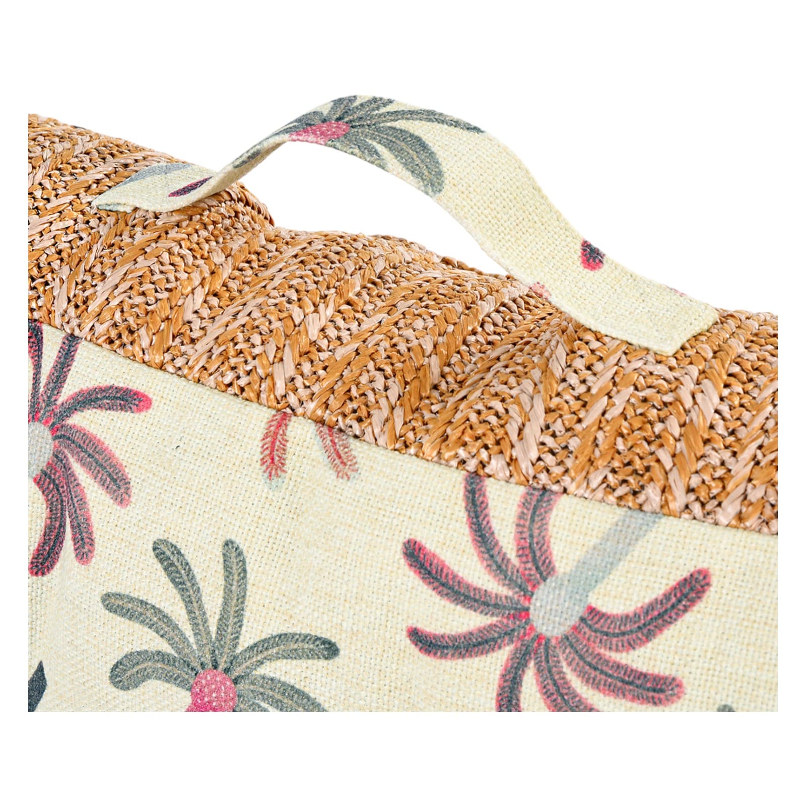 Outdoor-Sitzkissen Palmen Beige,L 600 x B 600 x H 100 mm