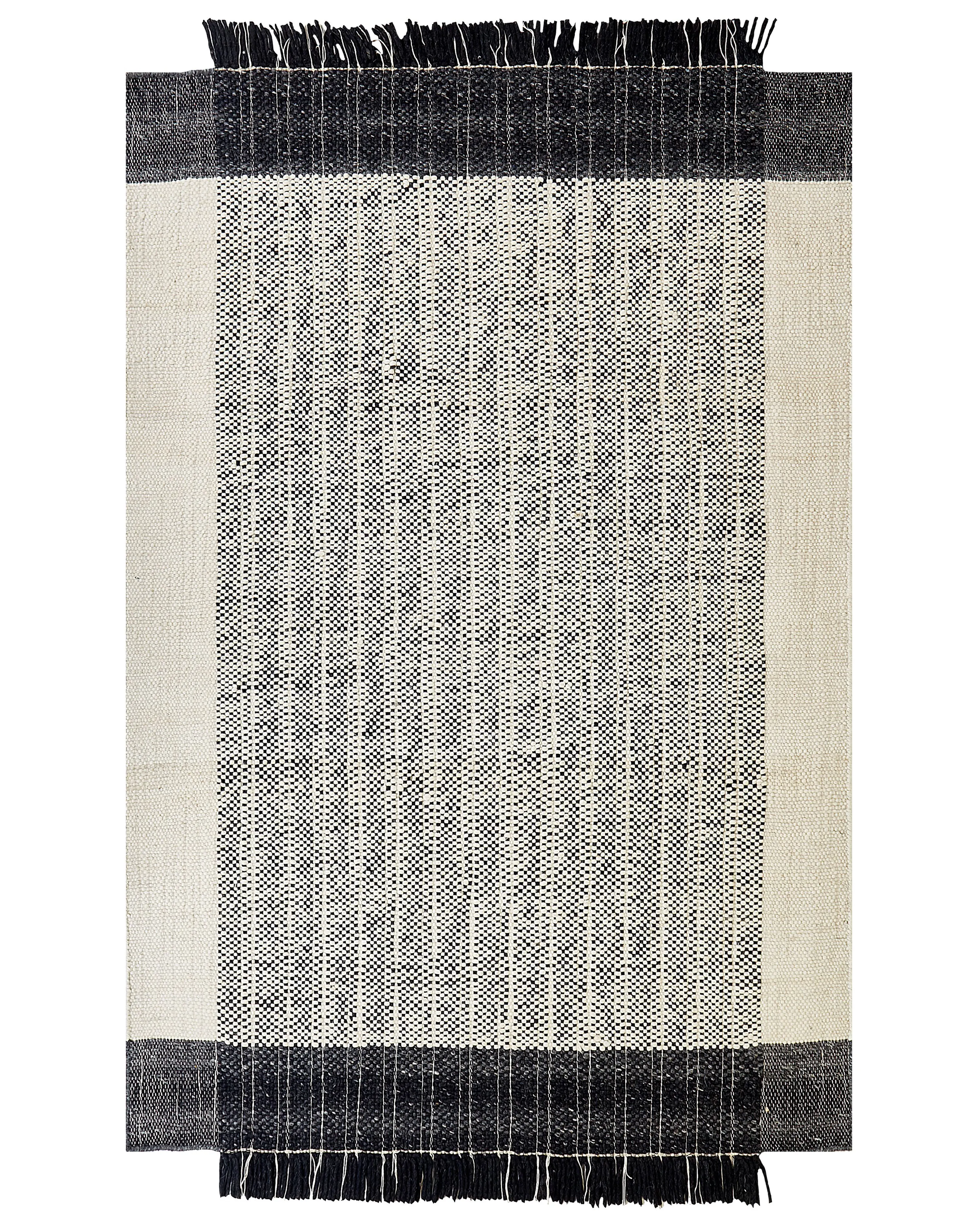 Rug KETENLI White 140 x 200 cm Wool