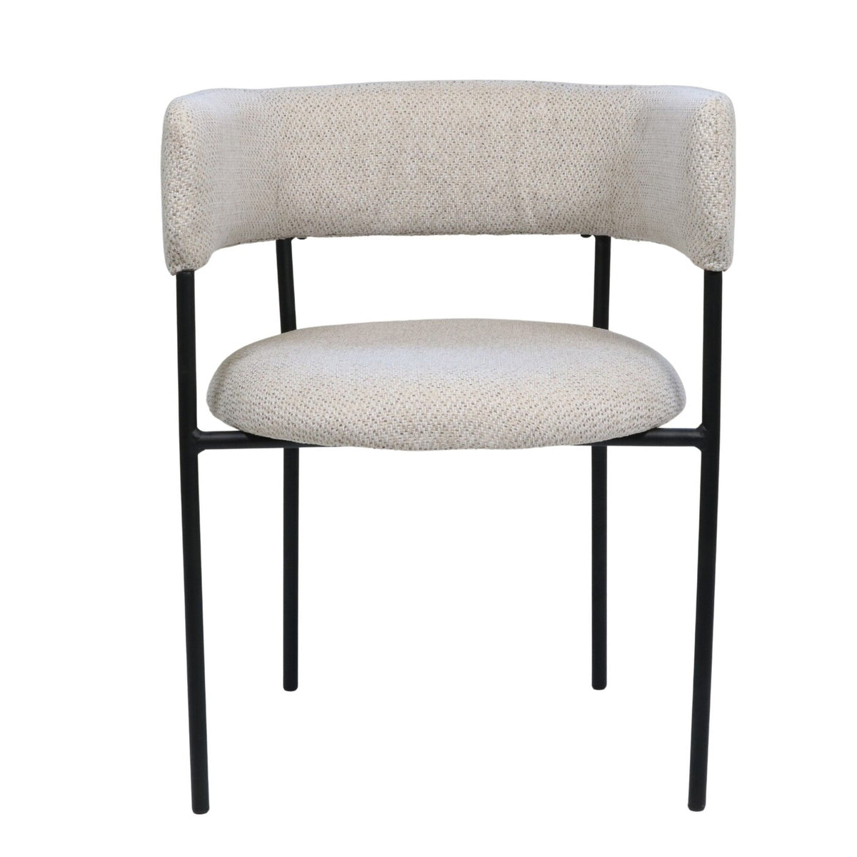 Giga Meubel Eetkamerstoel Malene - Stof - Beige - Set van 2