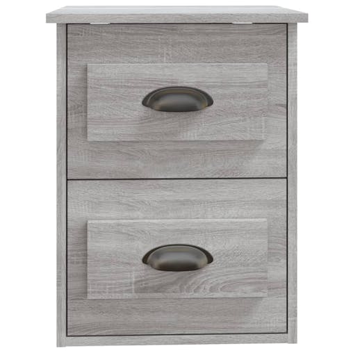 NNEVL Wall-mounted Bedside Cabinets 2 pcs Grey Sonoma 41.5x36x53cm