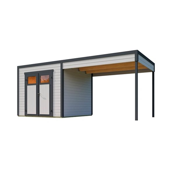 Gartenhaus, »Batu«, LxBxH: 250x250x300 cm, lichtgrau