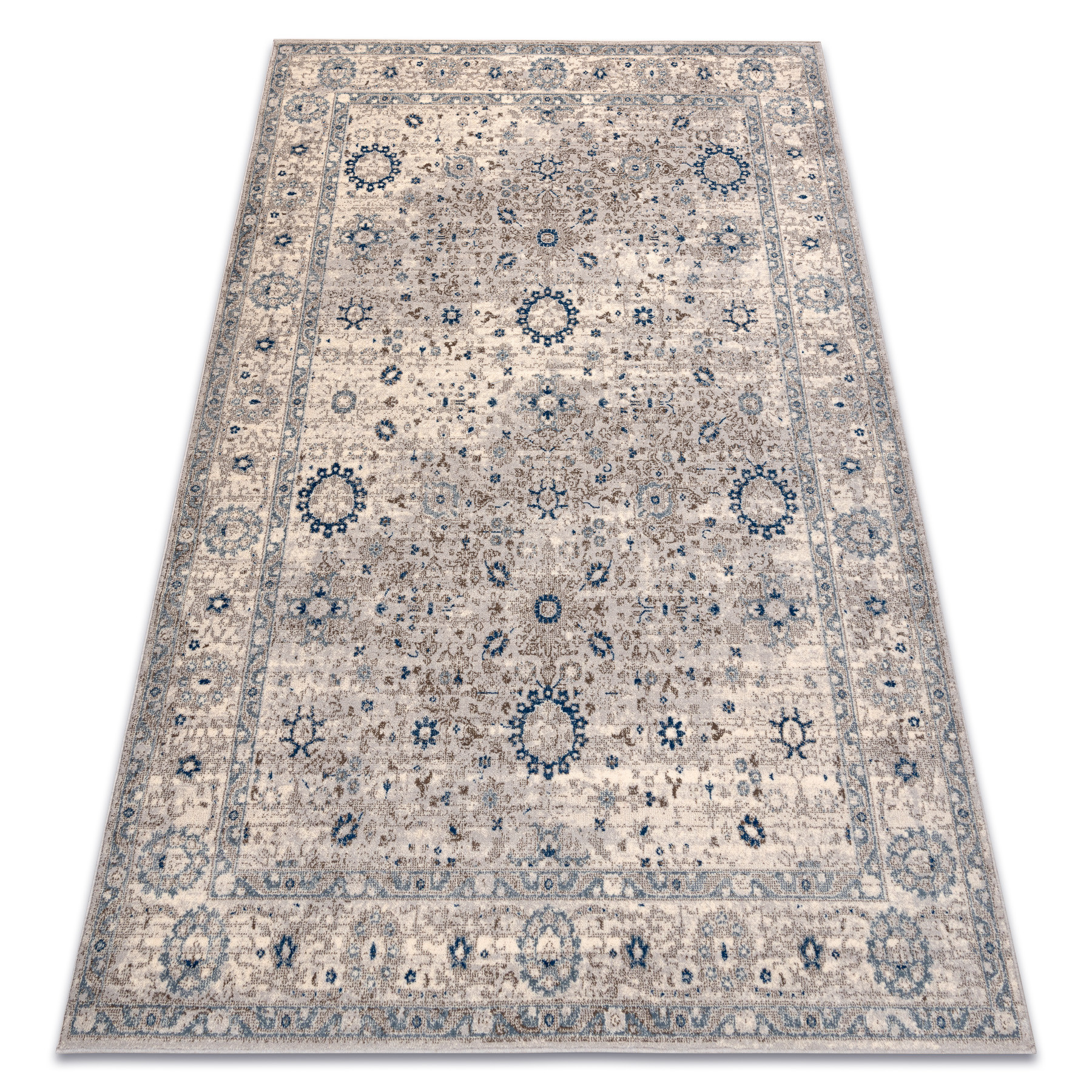 Dywan wełniany NAIN Ornament, ramka 7586/51635 beż / 80x150 cm