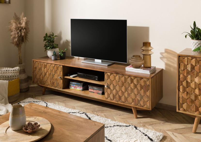 MOSAYK Szafka RTV #111 Akacja lakierowana 170x42x48 cm