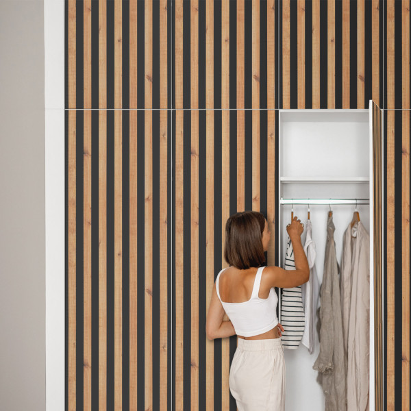 Okleina na meble Czarne kontrasty 50x100 Folia samoprzylepna Modern
