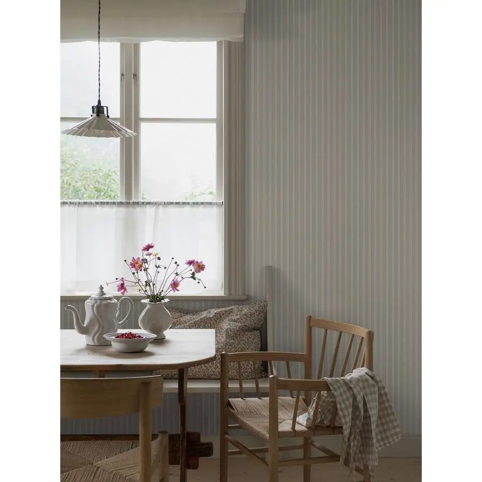 Borastapeter behang strepen lichtbruin - 53 cm x 10.05 m