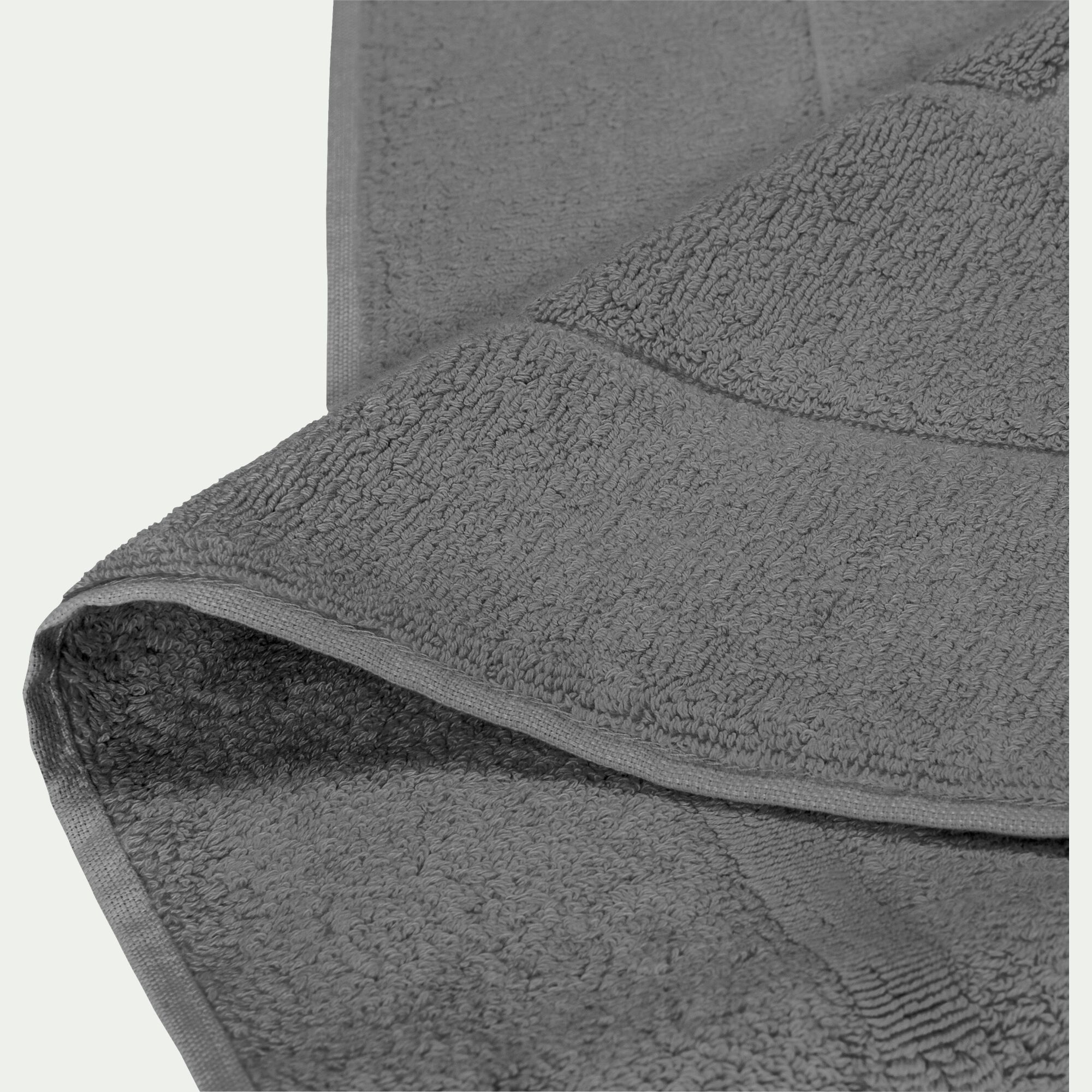 AZUR - Tapis de bain en coton - gris restanque 60x110cm