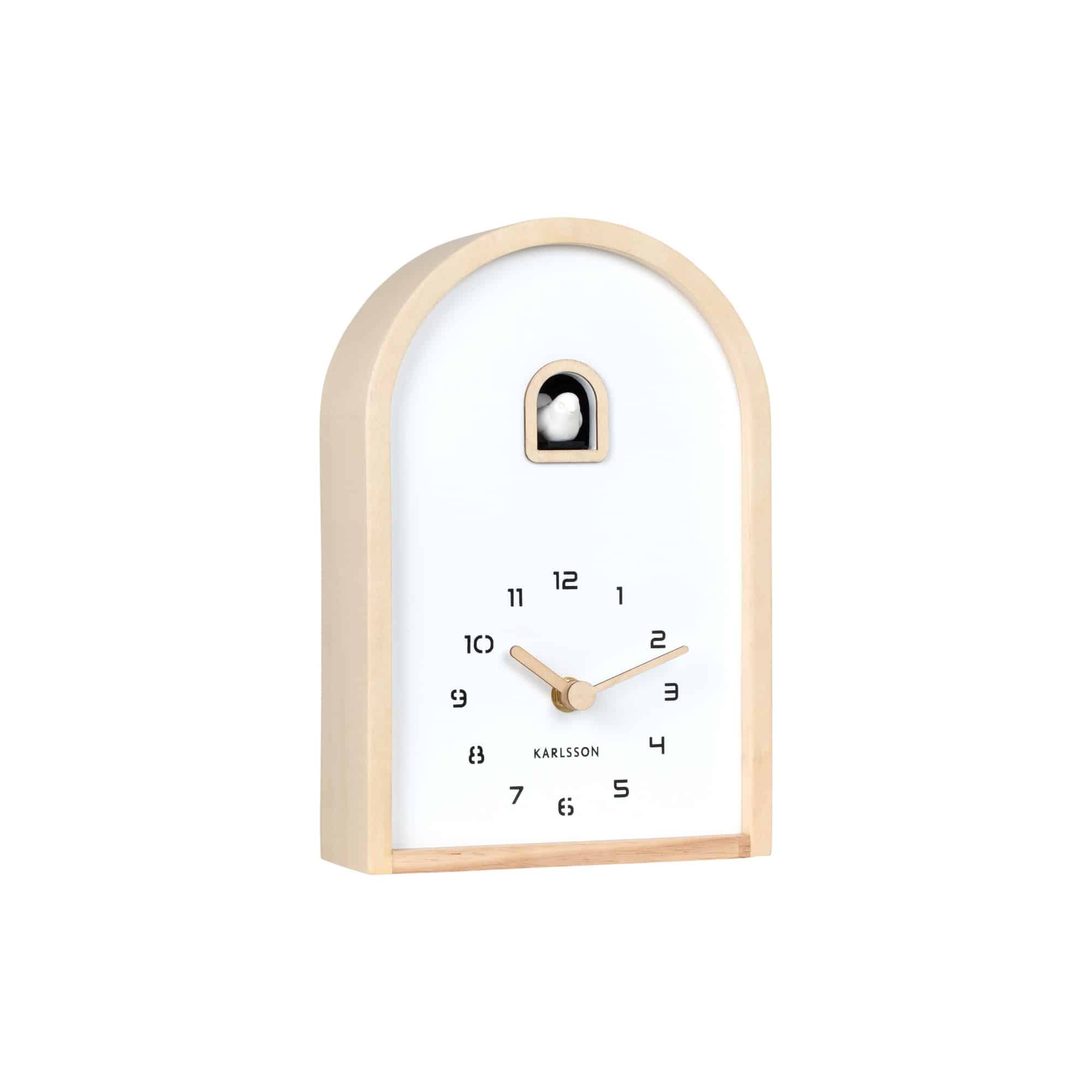 Karlsson wandklok Curva Cuckoo - bruin - 6.4x16.8x24.8cm