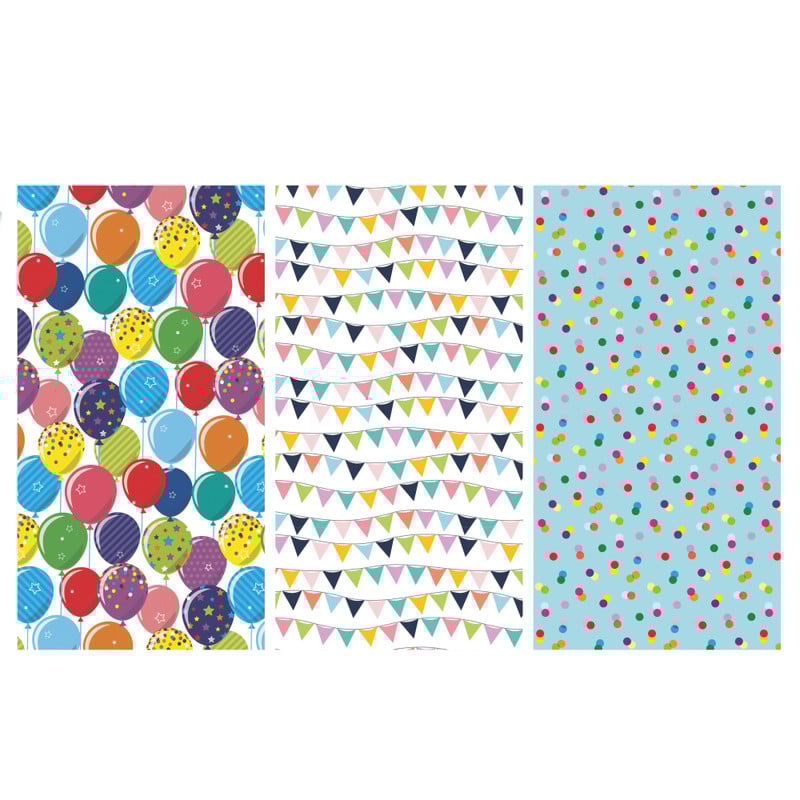 Inpakpapier feest - diverse varianten - 70x200 cm