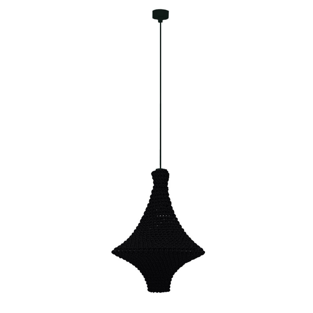 Lampa wisząca czarna ALDA 1xE27x20W wym: 190x30x30 cm Shilo