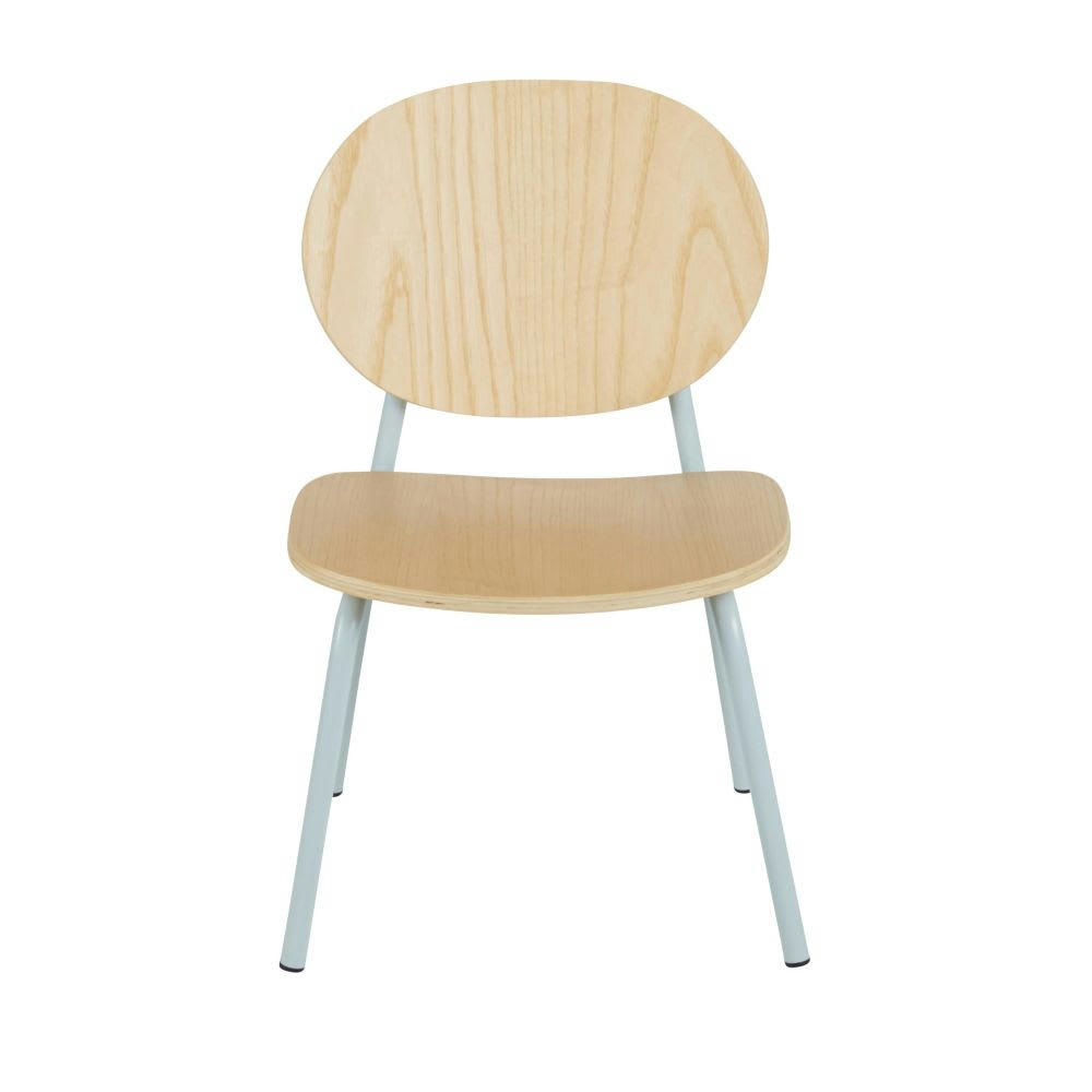 Cassy - Chaise enfant pieds en métal bleu