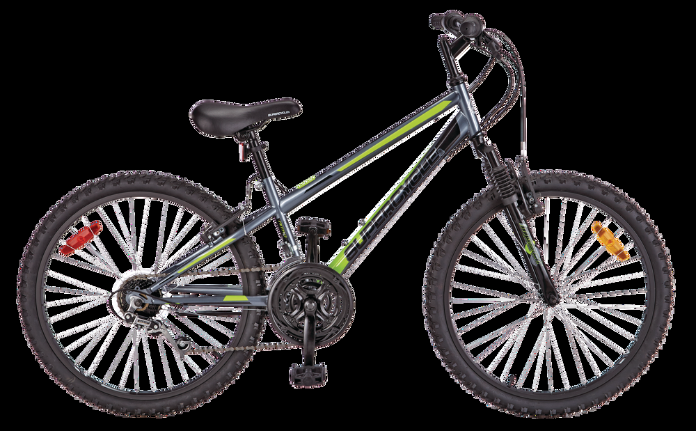 Supercycle Nitro XT Youth Hardtail Mountain Bike,  24-in, Grey/Green