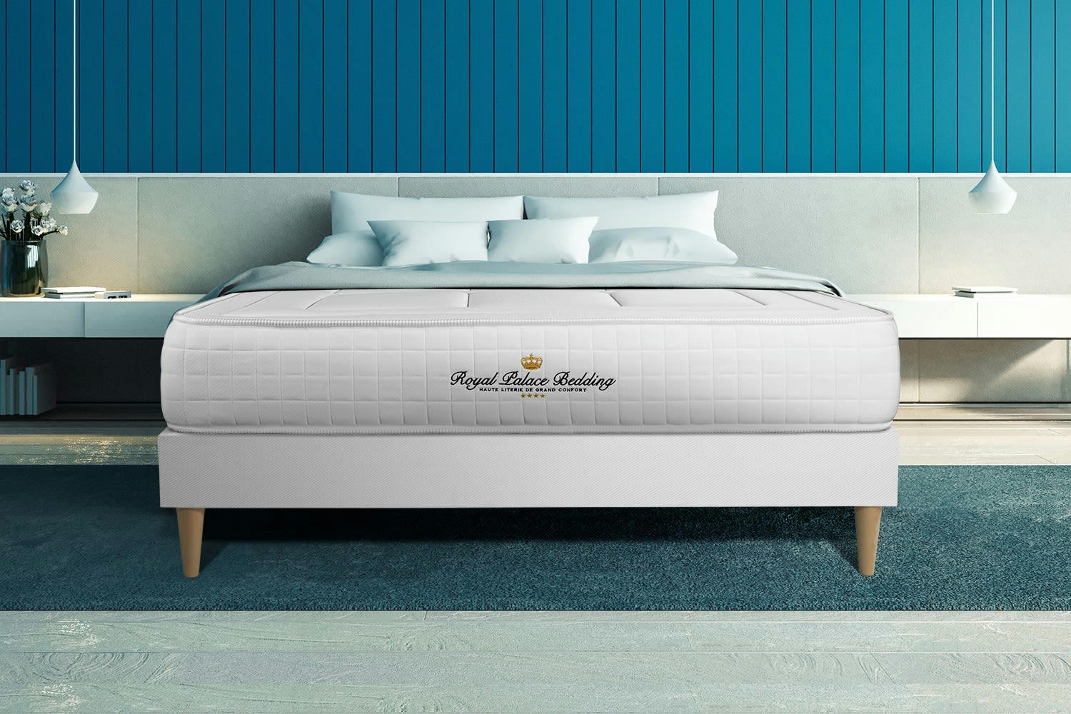 BALMORAL - Ensemble 180x200 Mémoire de forme - sommier kit