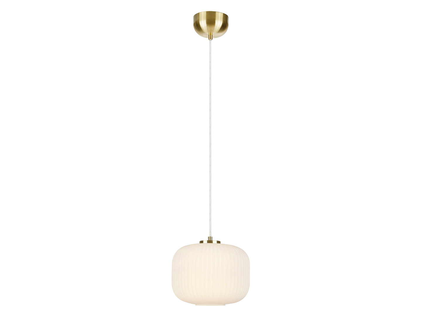 Lampa wisząca Sober szklana biało-złota