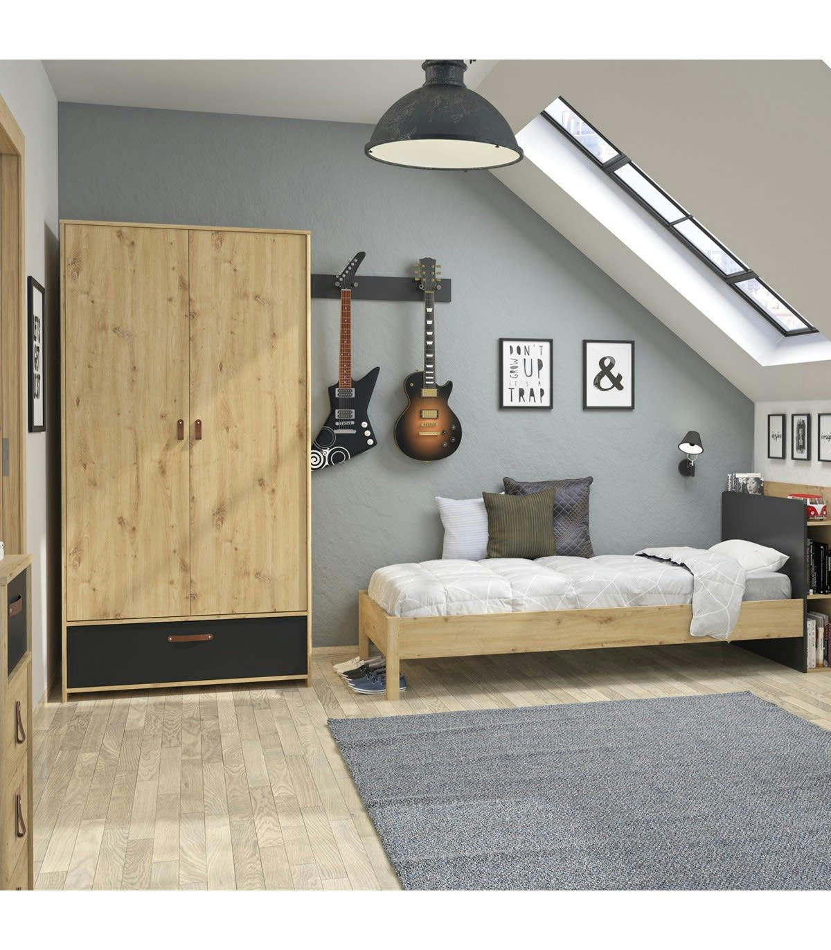 ARTISAN - Armoire 2 portes et 1 tiroir style industriel