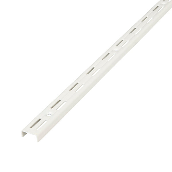 Crémaillère Twinny double perforation 200 cm blanc Form