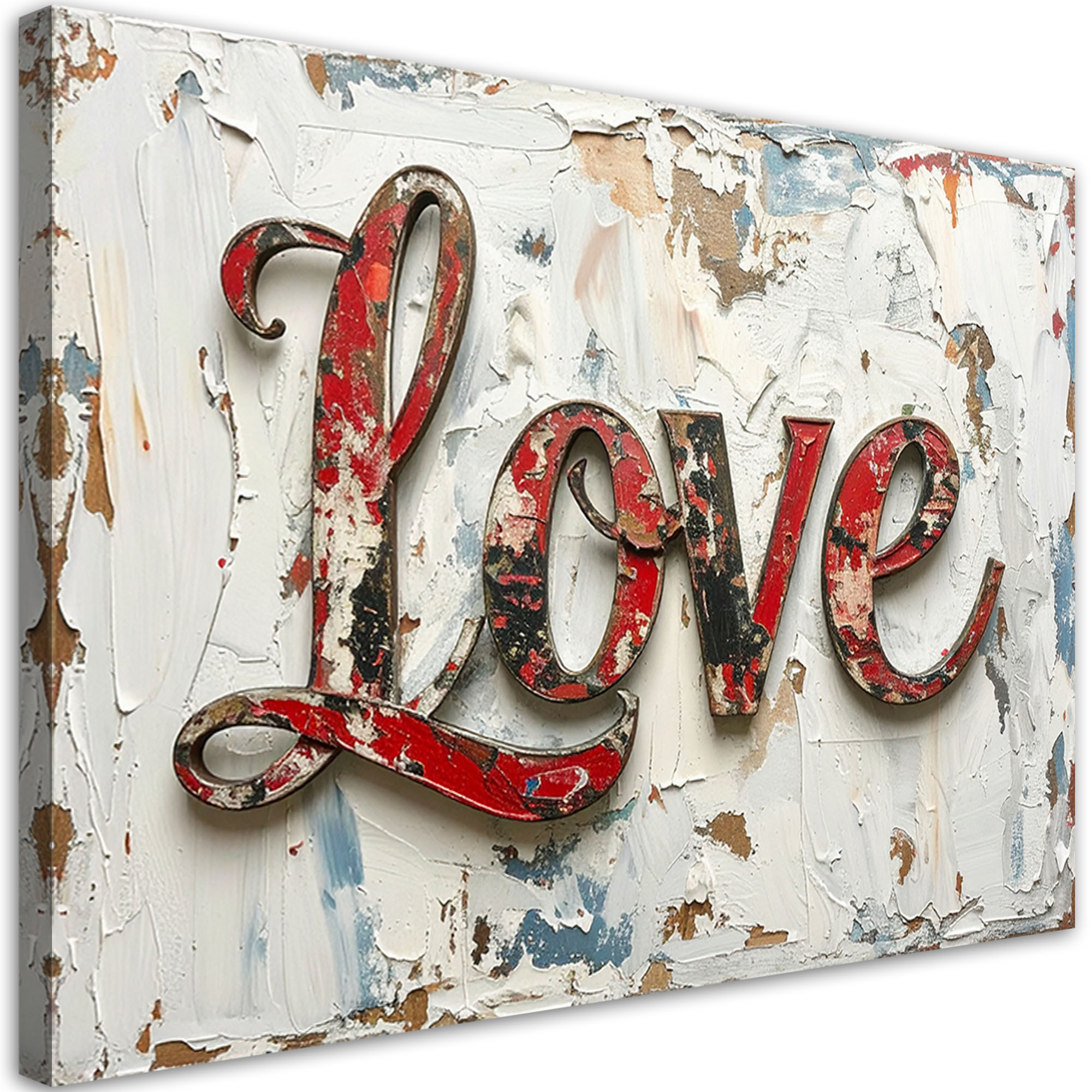 Obraz do salonu sypialni biura, Napis Love w stylu vintage 30x20