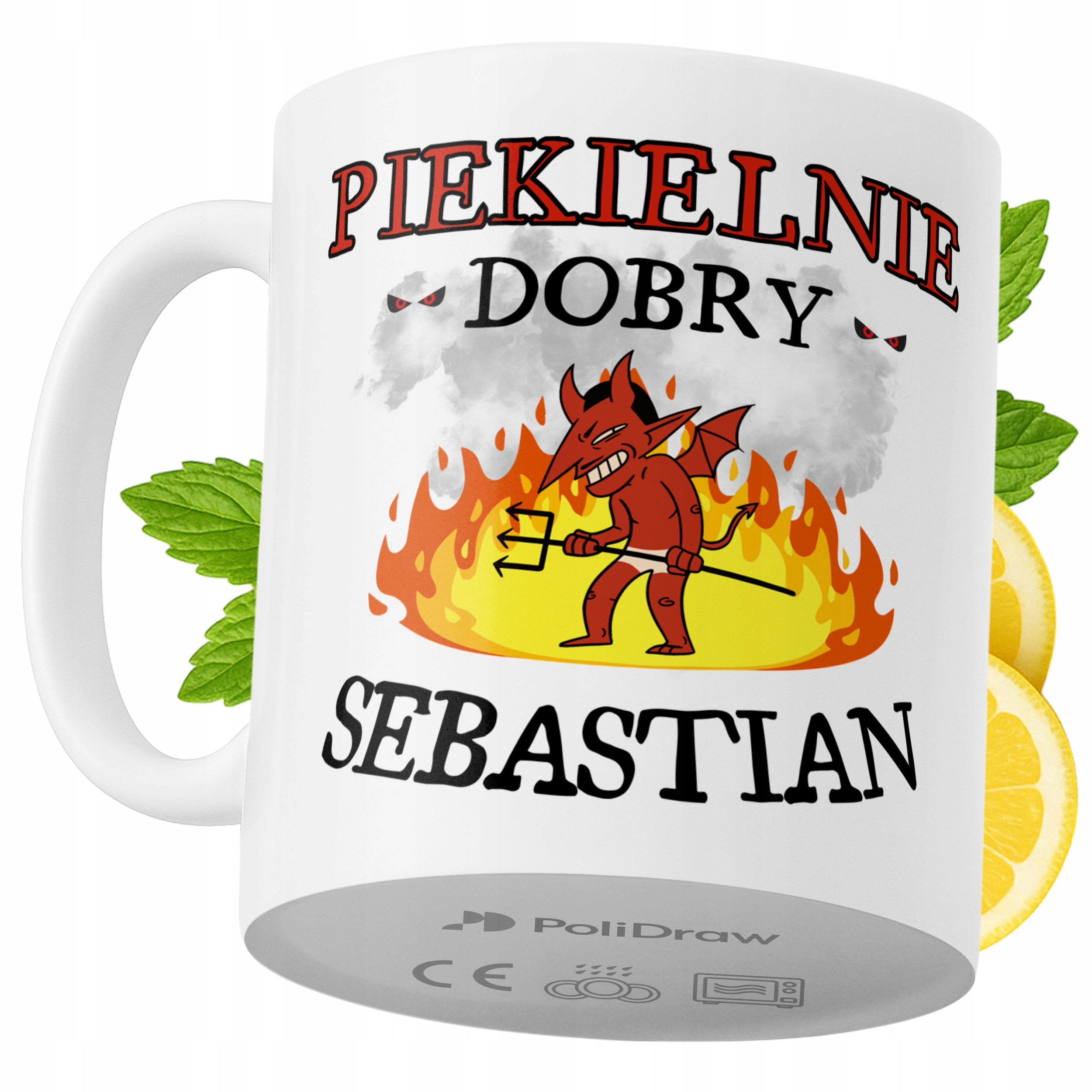 Kubek Dla Sebastiana na Prezent z Nadrukiem ze Zdjęciem 330 ml PoliDraw