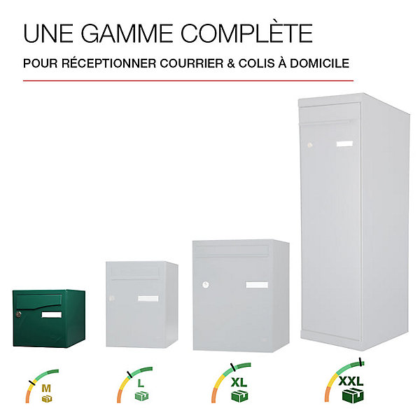 Boite aux lettres Préface 1 porte Vert mat RAL 6005M