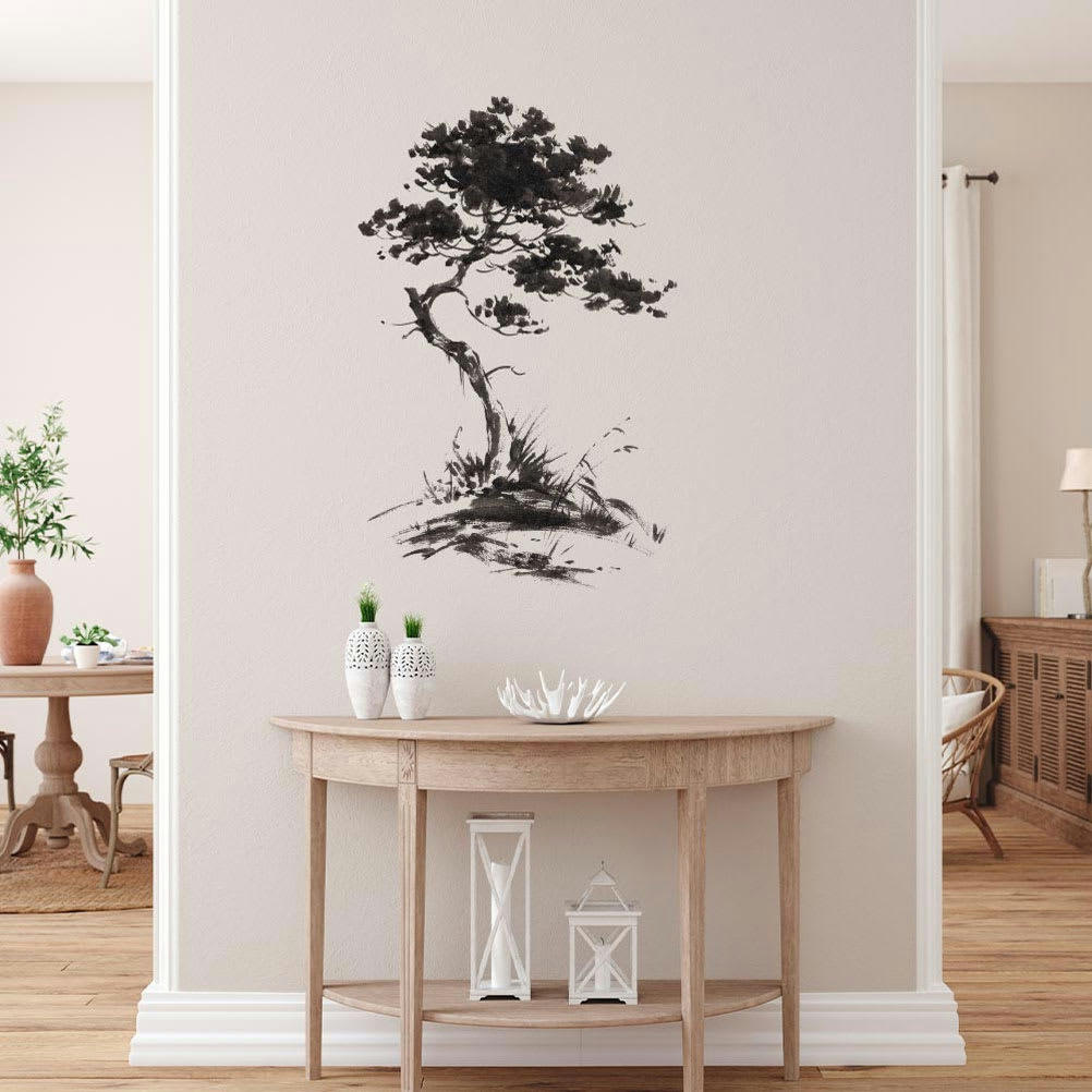 ARBRE - Autocollant mural arbre aquarelle 50x70