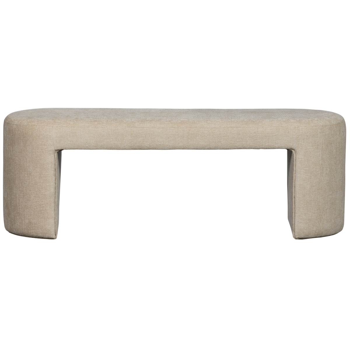 WOOOD bankje Jacob - Chenille - Naturel - 46x130x46