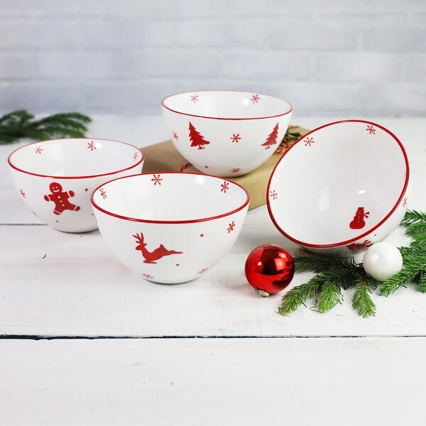 Euro Ceramica Winterfest 12 Piece Stoneware Dinnerware Set
