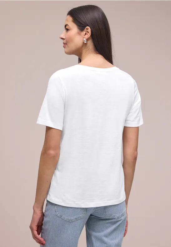 Basic T-Shirt mit V-Neck