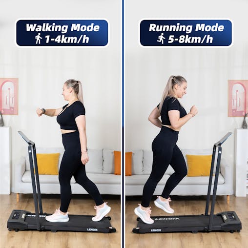 2HP 52cm Walking Pad Treadmill w/ Remote, Foldable Handrail, and Tablet Holder
