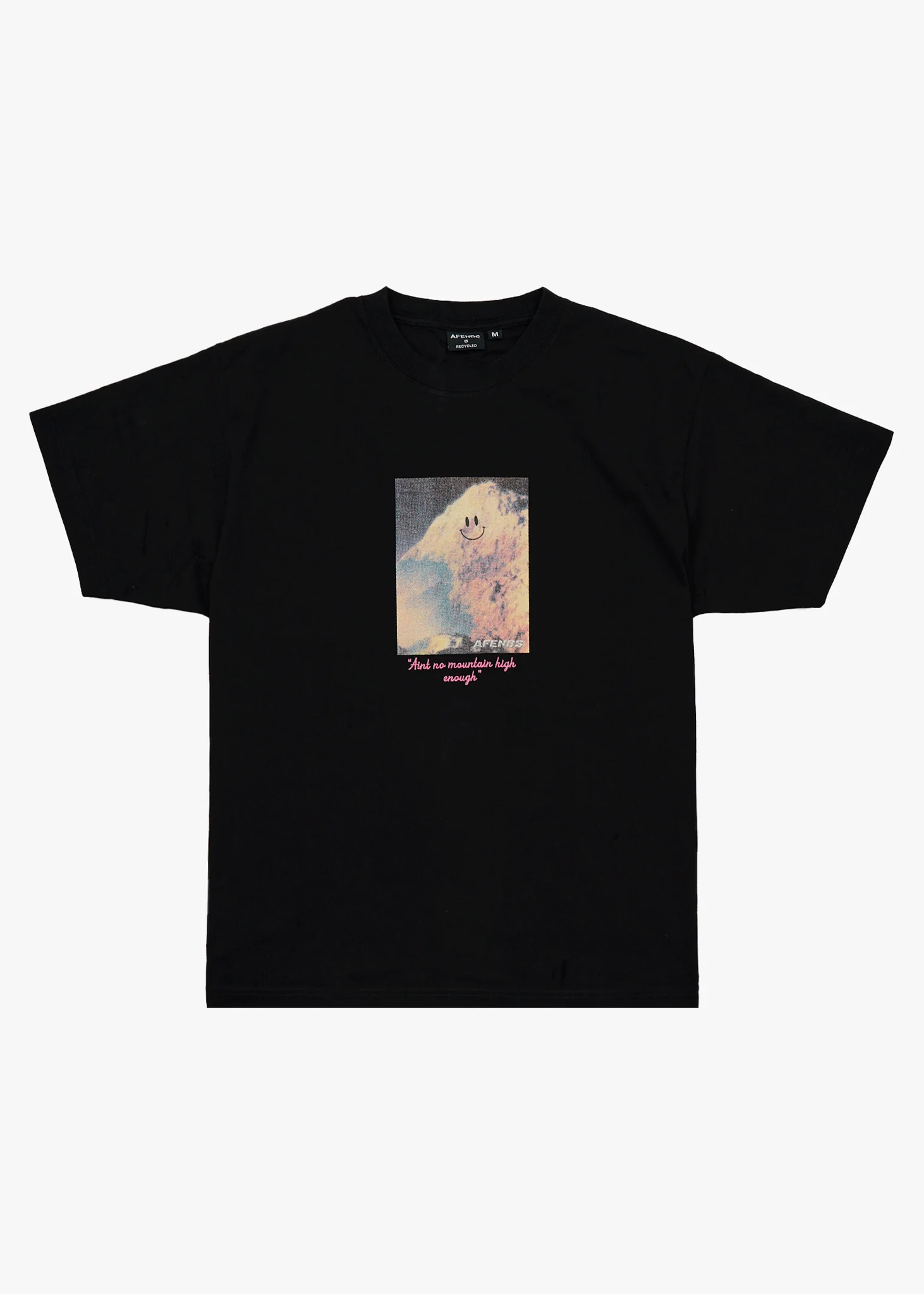 AFENDS Mens Too High - Heavyweight Boxy Tee - Black