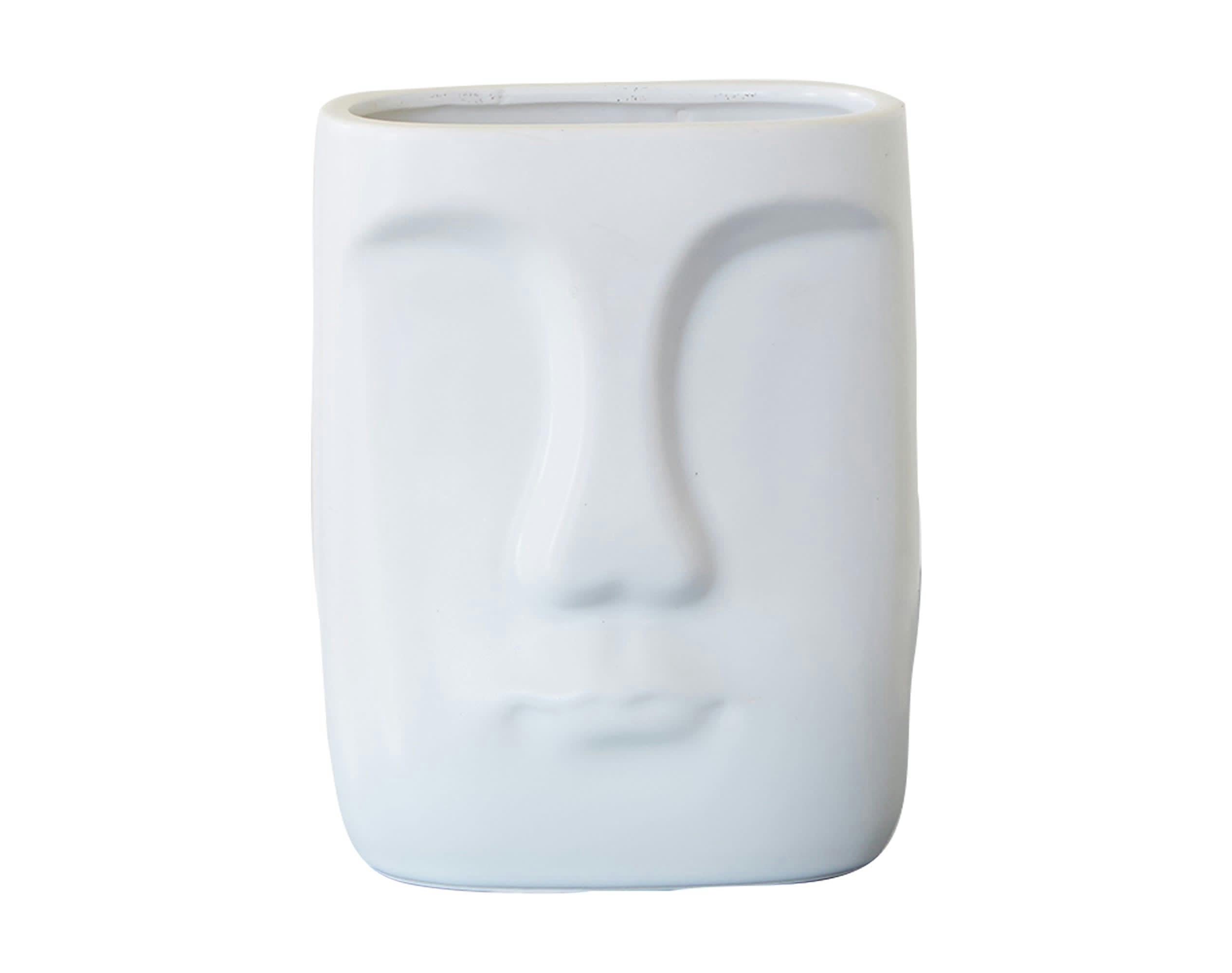 FACES - Vase en céramique blanc