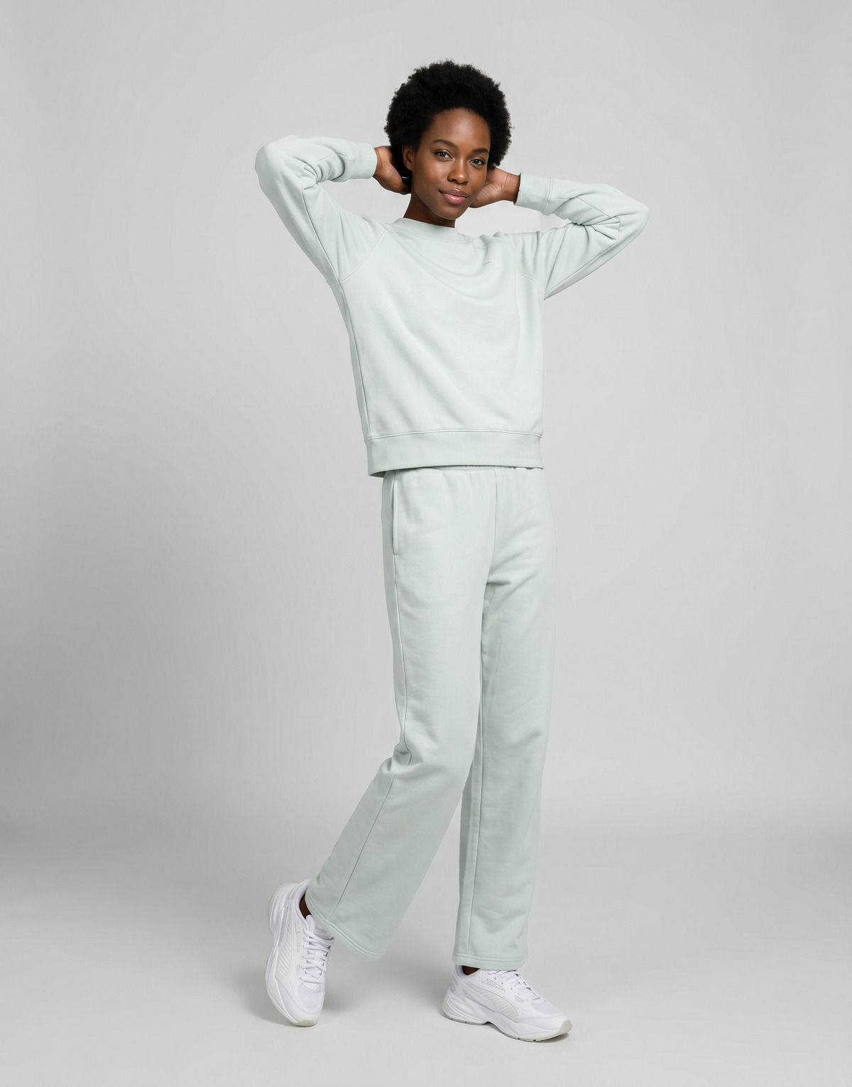Puma - Loungewear Standard Sweat Suitt FL cl - Green / Clear