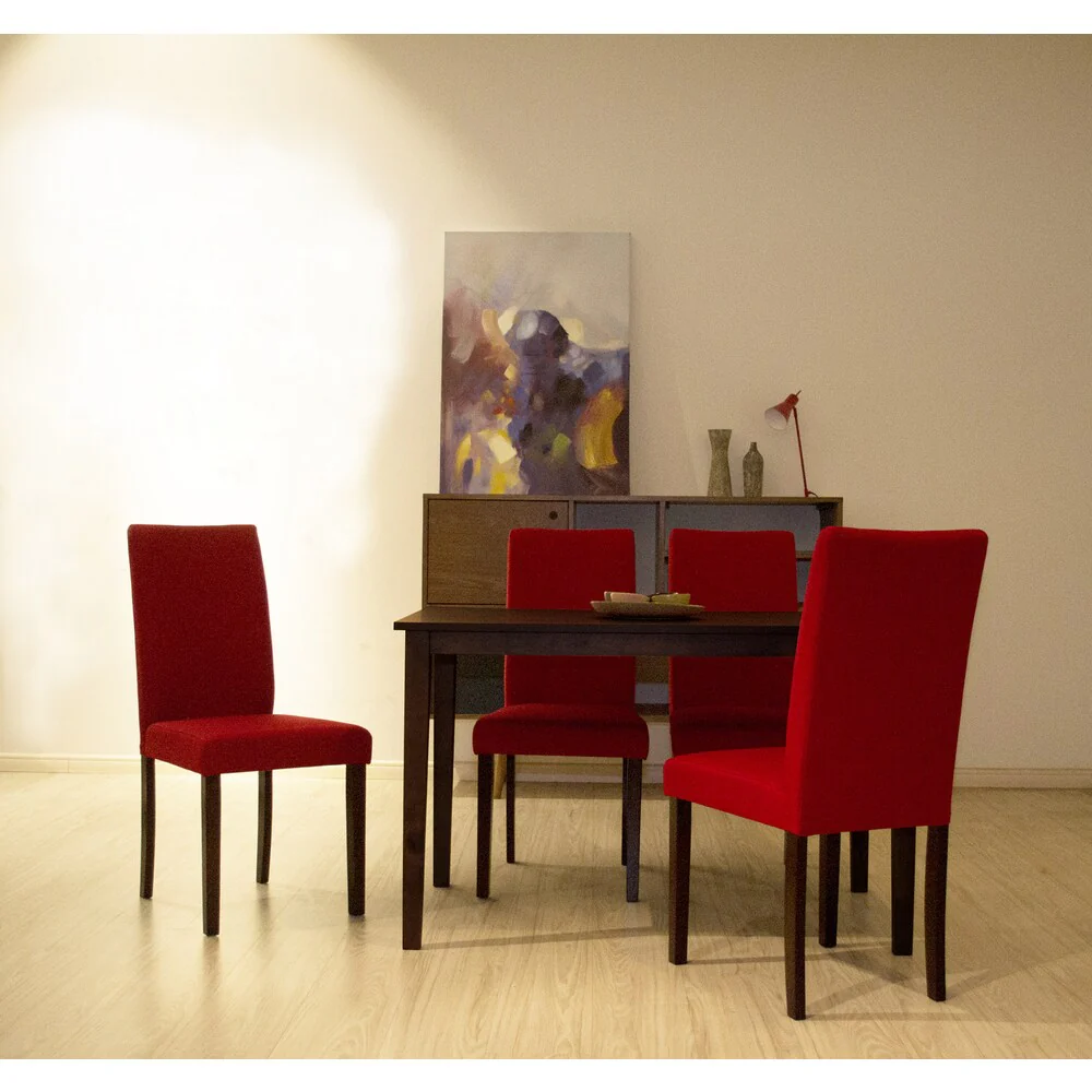 Shino Crimson Linen 39-inch Set of 2 Dining Chairs