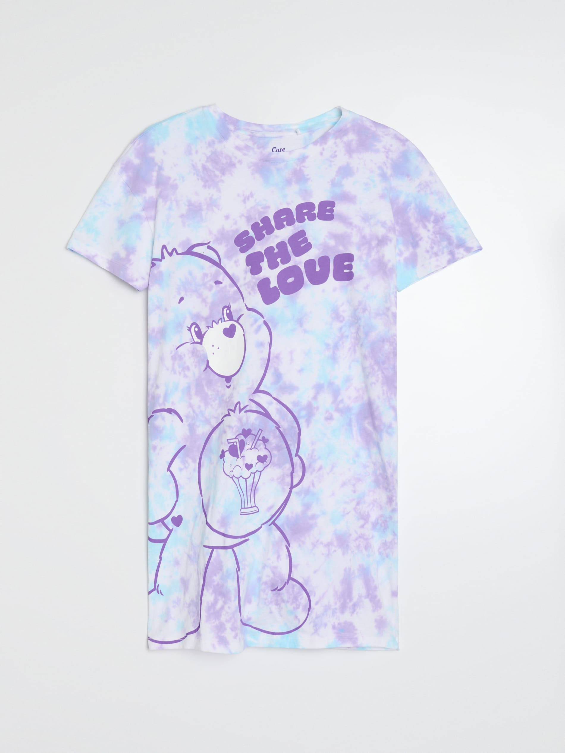 Bawełniana koszula nocna tie dye Care Bears