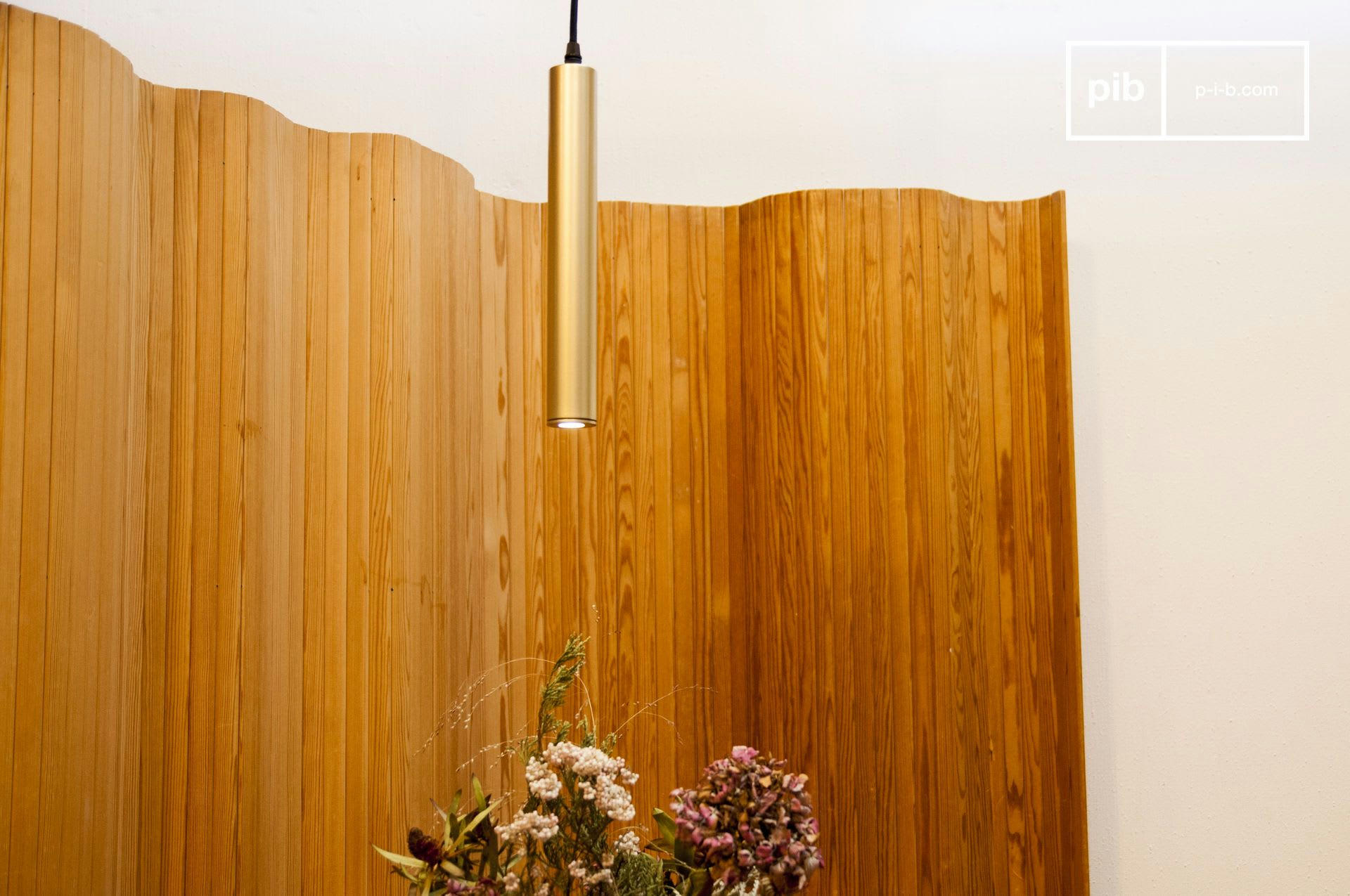 ISABELLE - Lampe suspendue en métal doré