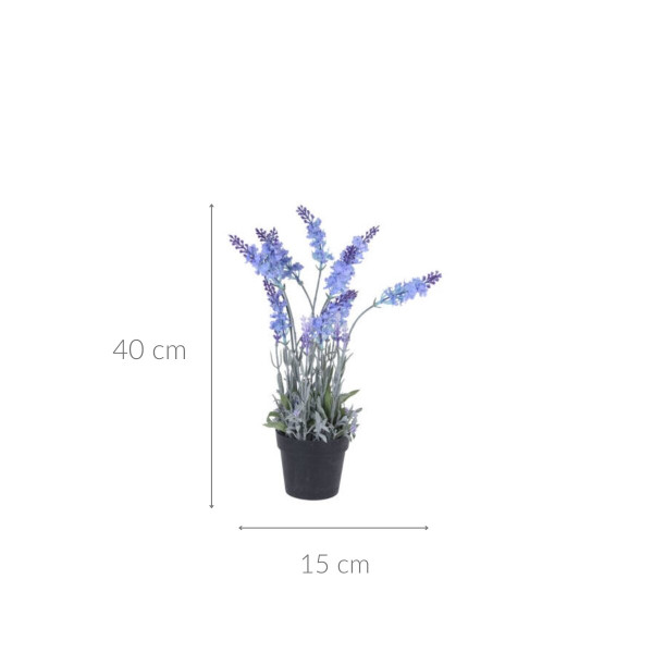 Sztuczna lawenda w doniczce, 40 cm